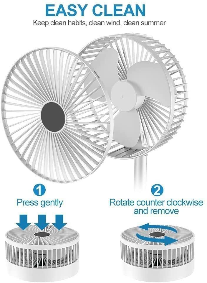 GB™ AirBoost Rechargeable Fan - Powerful Rechargeable High Speed Table Desk Fan